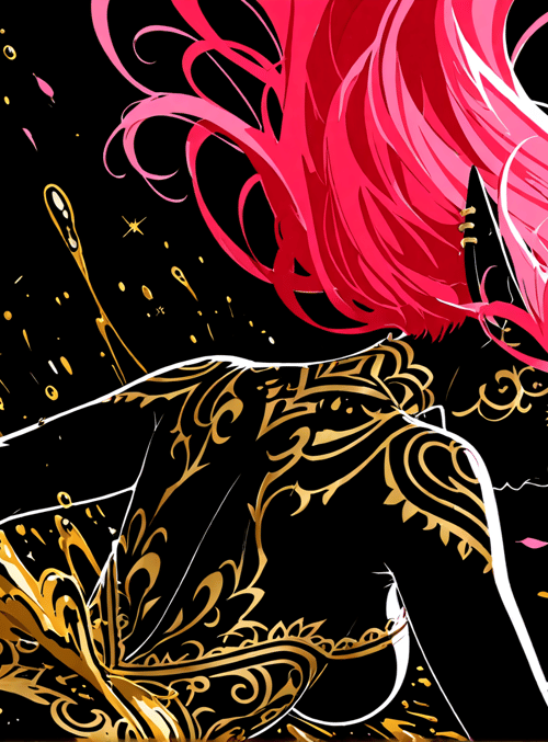 woman, rose, hair