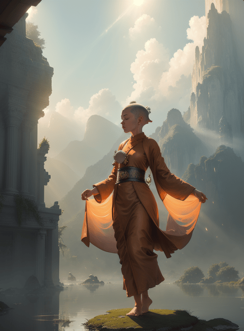 monk, ancient, mountain