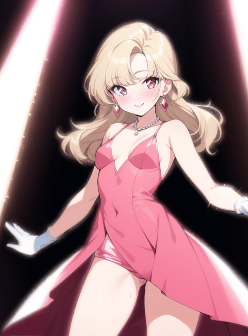 woman, gloves, dress