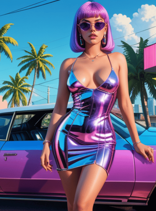 woman, car
