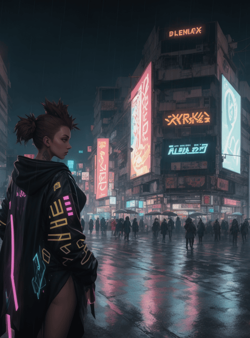person, city, neon