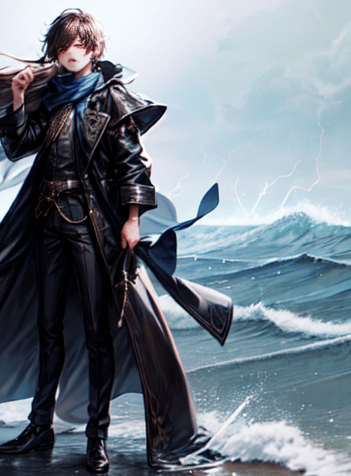 man, cape, ocean