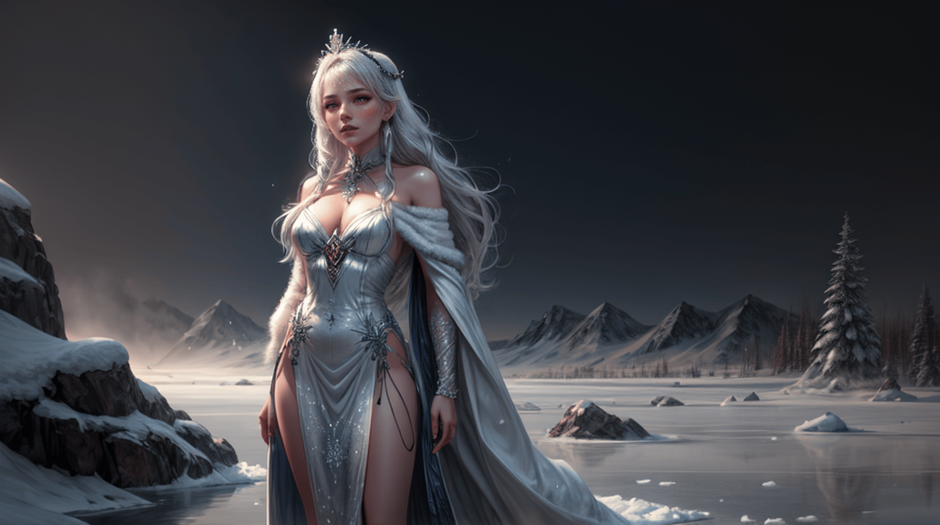 AI generated wallpaper featuring queen, fairy, woman