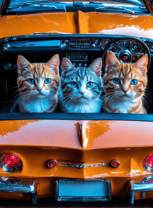 cats, car