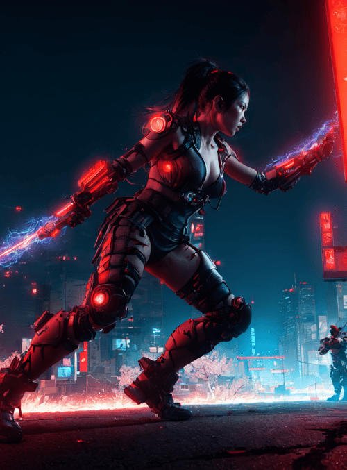 cyborg, fighter, saber