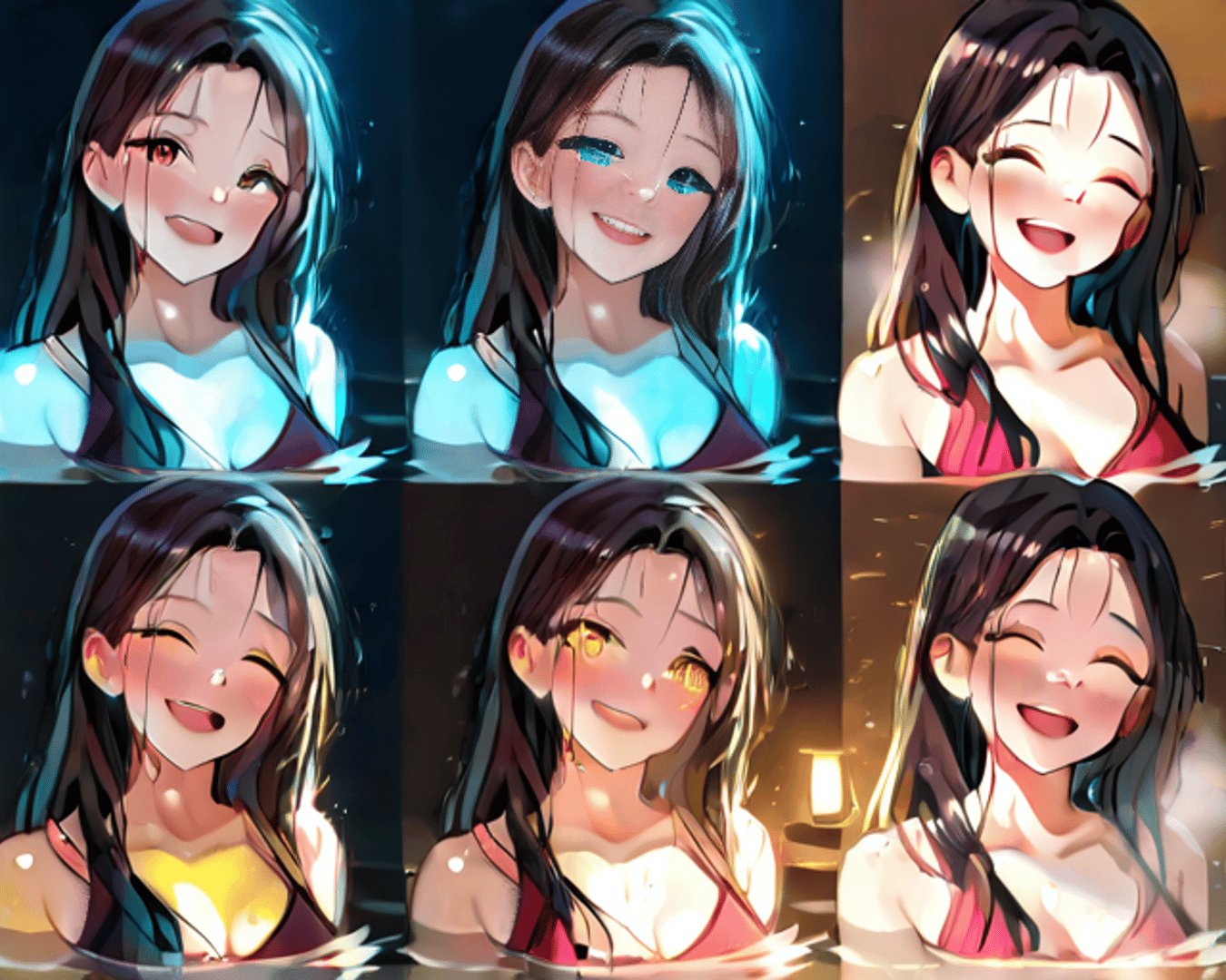 AI generated wallpaper featuring woman, character, anime