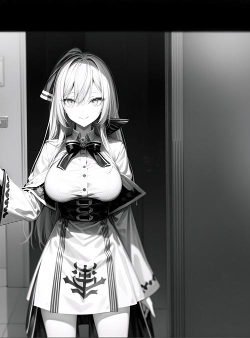 anime girl, nurse, door