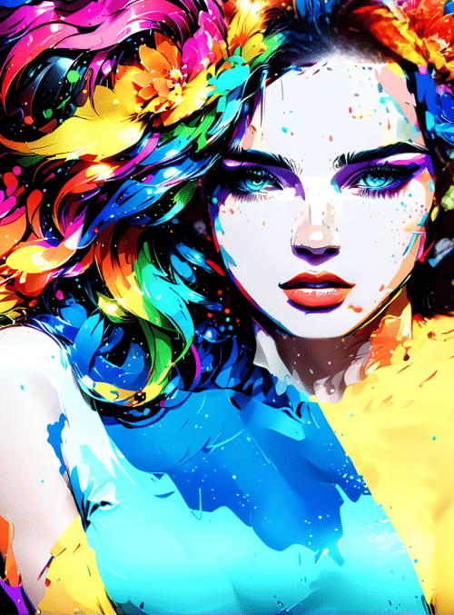 woman, girl, flower