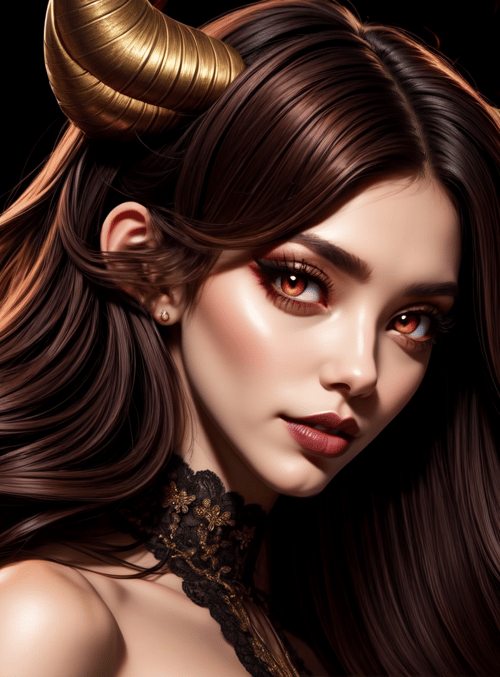 devil, angel, woman, horn, wing, butterfly, fire