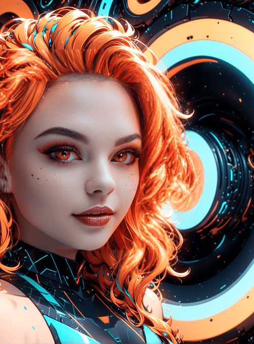woman, cyberpunk, hair