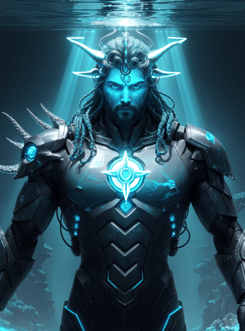 god, armor, underwater