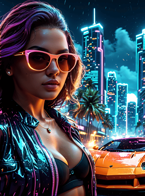 woman, cars, city
