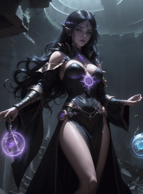 elf, mage, woman