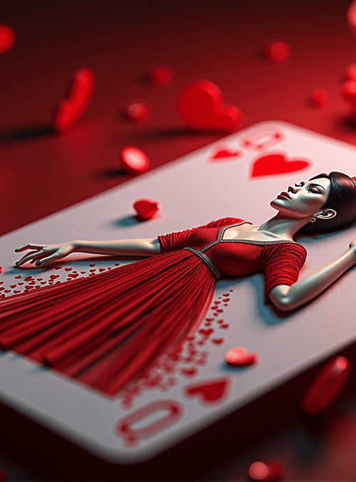 queen, card, chips