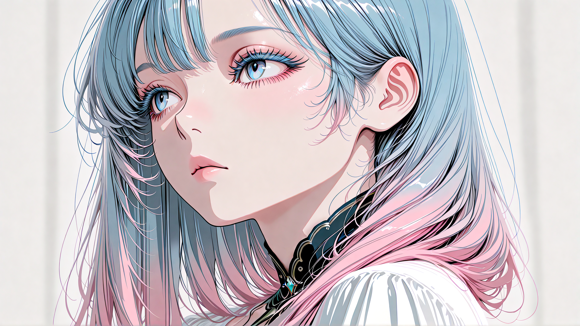 AI generated wallpaper featuring girl, anime, character