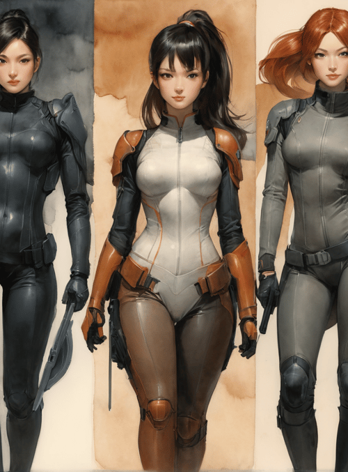 woman, character, model, agent, soldier, fighter