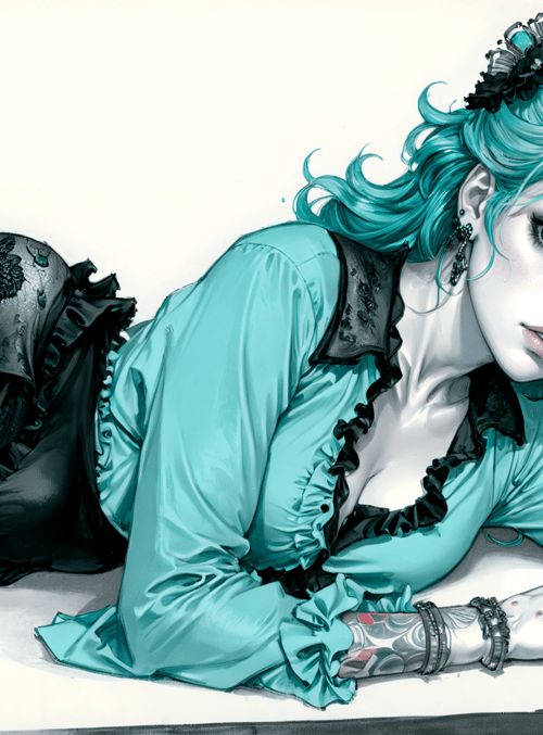 woman, lady, gothic, vampire, tattoo, hair, dress, jewelry, bracelet, earring