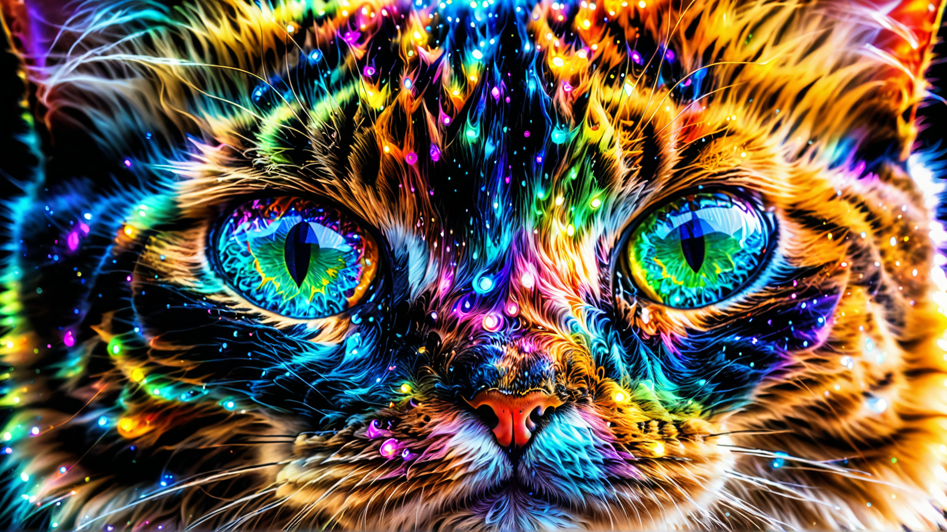 AI generated wallpaper featuring cat, feline, animal