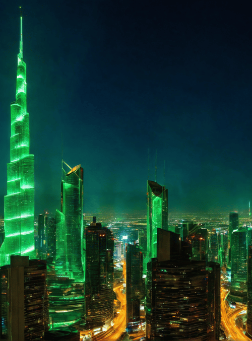 skyscrapers, cityscape, night