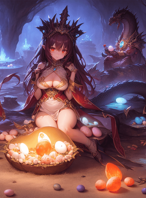 dragon, elf, eggs