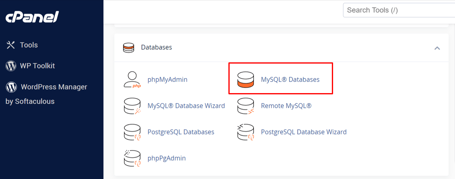 Access MySQL Database