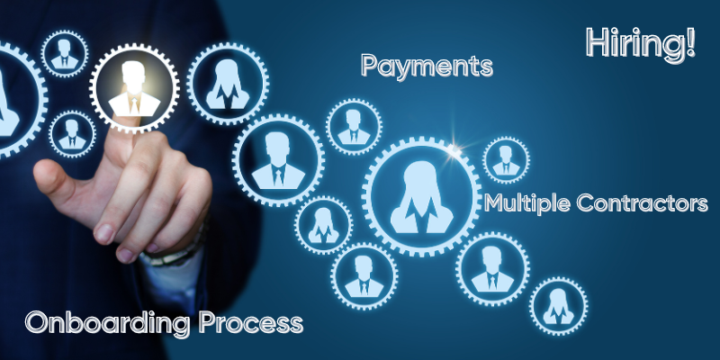 Onboarding process from hiring to payments of multiple contractors