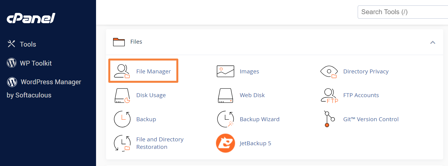 File Manager cPanel