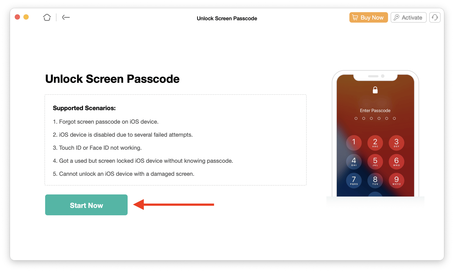 anyunlock unlock screen passcode