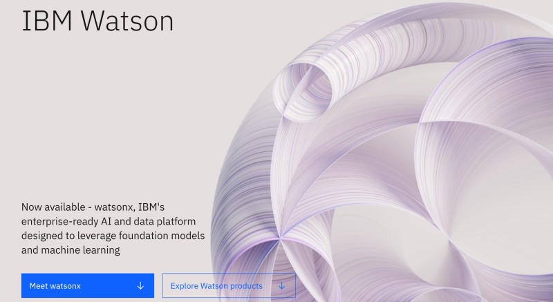 The ibm watson website.