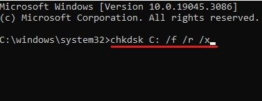 Type-chkdsk-command