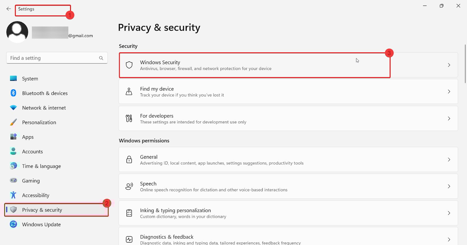 Sécurité Windows