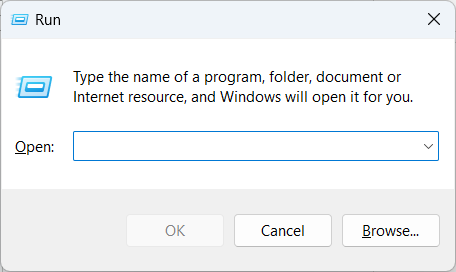 Touche Windows-R