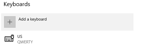 Tastatureinstellungen