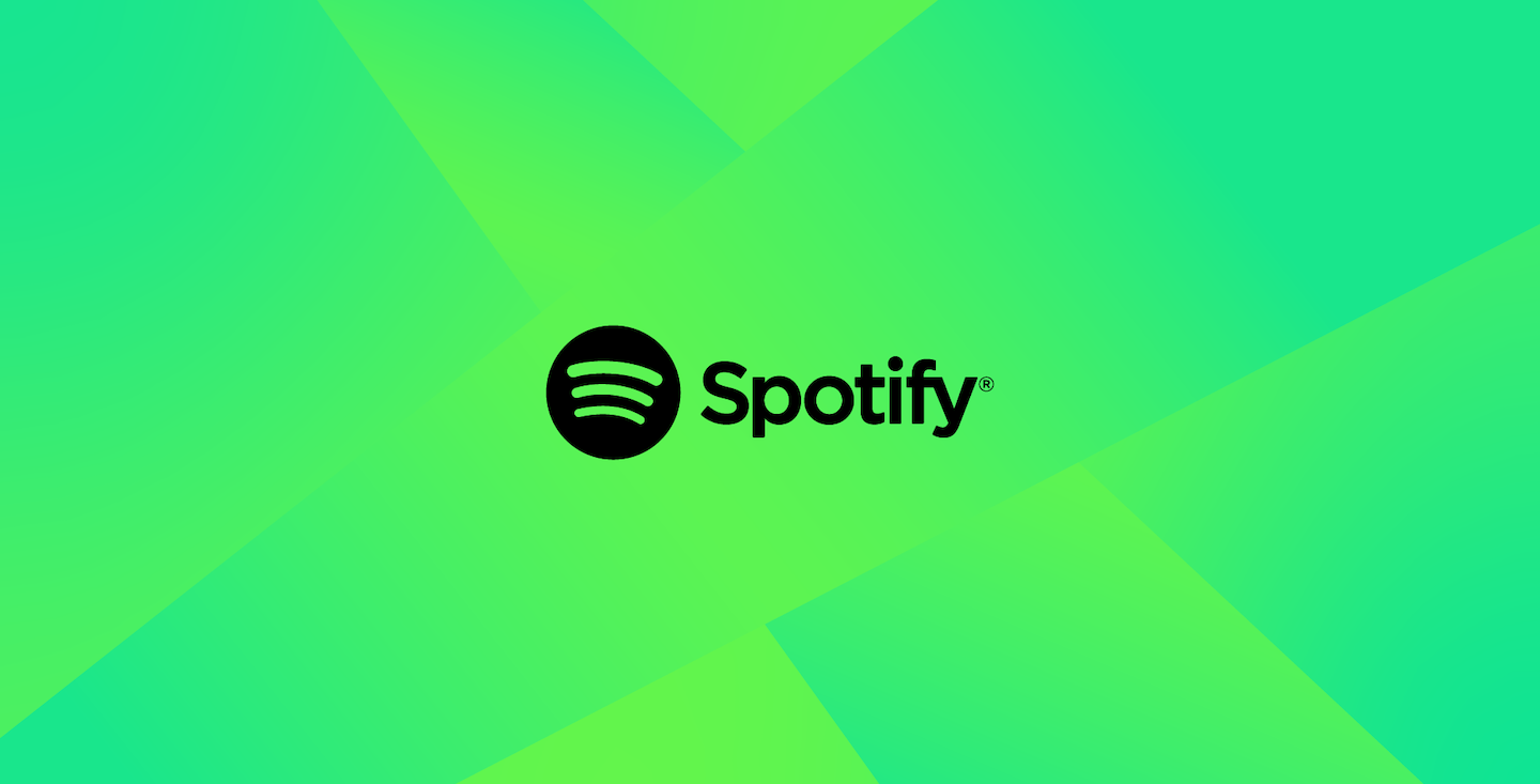 Spotify logo on a green background.