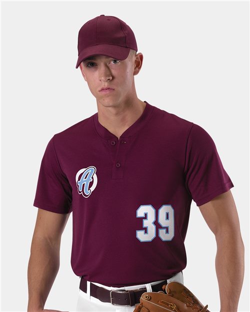 Baseball Two Button Henley Jersey
