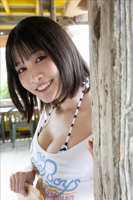 图片[6]-#FRIDAYデジタル写真集 五十岚早香 Ｆカップあるんですッ！vol.1 海之家的可爱过头的兼职篇 - 全本免费在线观看-阅图吧