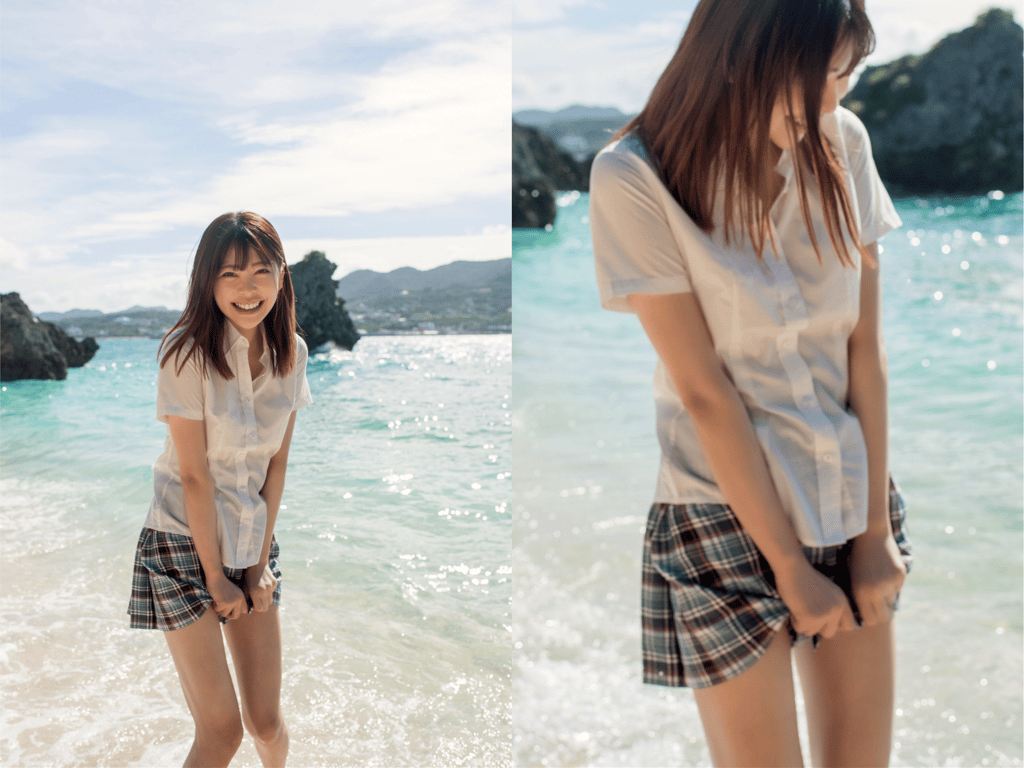 图片[19]-#森日向子 裸体写真集『夏 奔跑 天空 Blue sky Blue』制服未公开篇 - 全本免费在线观看-阅图吧