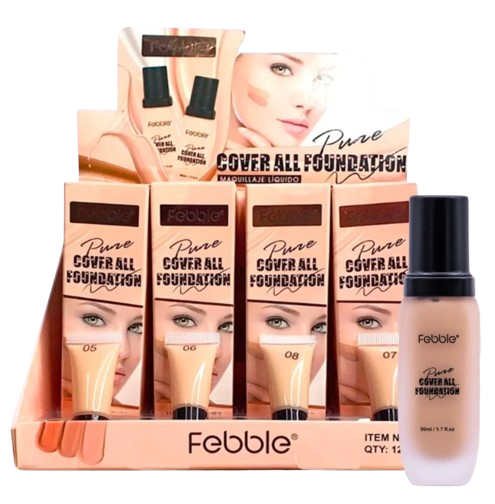 BASE LIQUIDA FEBBLE 4TONOS COVERALL