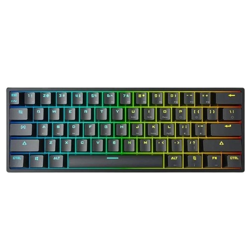 TECLADO LEAVEN KEYBOARD Mini K620 Mechanical Gaming Keyboard 61-Key RGB LED SWITCH BLUE