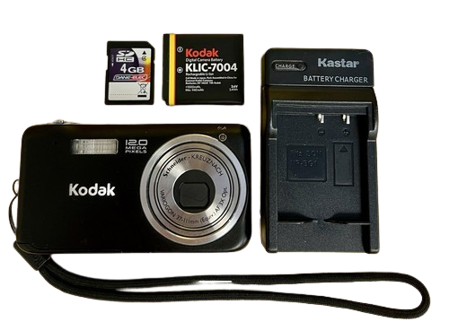 Kodak EasyShare V1233 12.0MP Black Digital Camera W/ Extras!