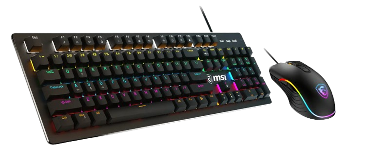 TECLADO KEYBOARD MSI FORGE GK300 COMBO MOUSE AND KEYBOARD - BLUE SWITCHES