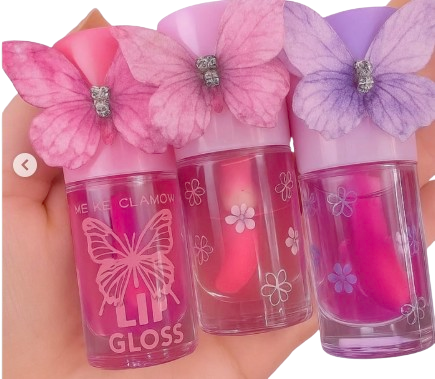 Lipgloss de mariposa con PH