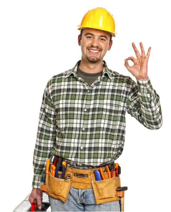 Tradesman reviewing job leads on his phone