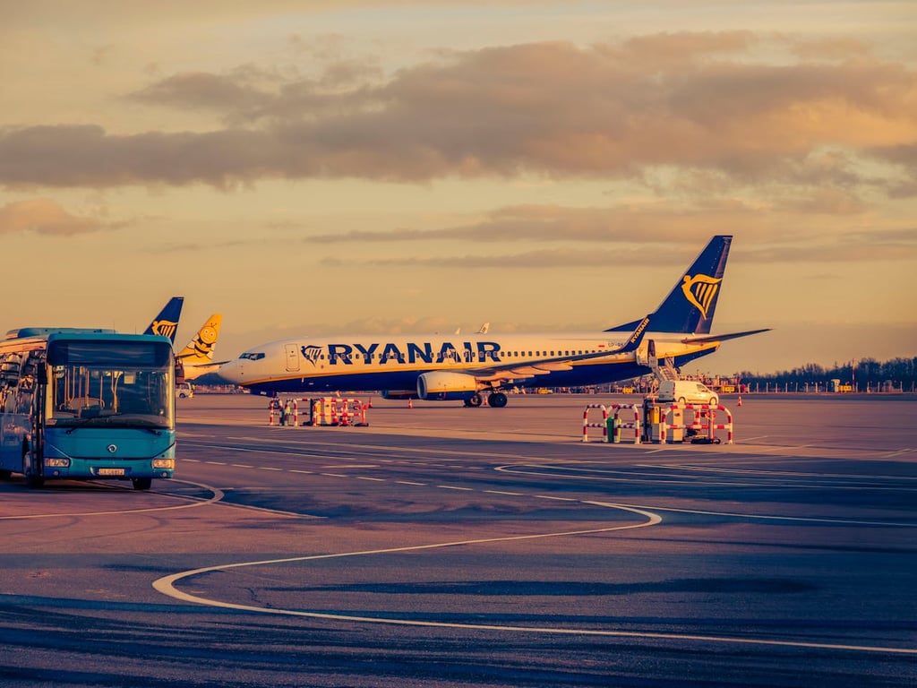Ryanair passengers boarding