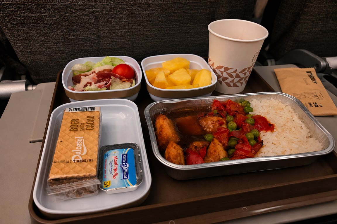 China Eastern マドリード〜上海便エコノミーの昼食