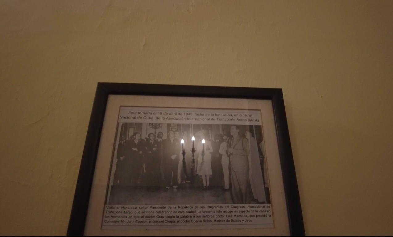 Hotel Nacionalで開かれた1945年4月19日のIATA設立会議の写真
