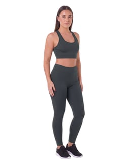 Conjunto Fitness Feminino Cinza Chumbo 04