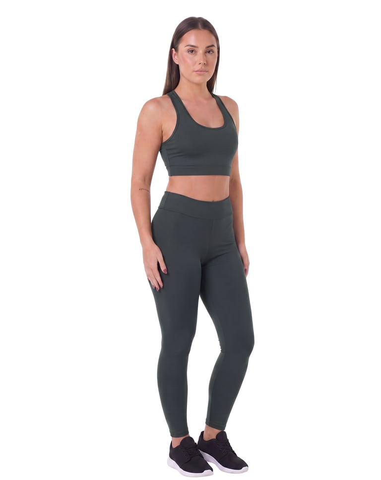 Conjunto Fitness Feminino Cinza Chumbo 04