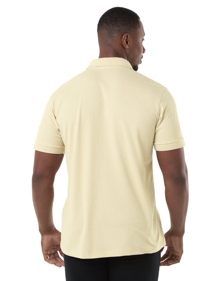 Camisa Polo Piquet Masculina Amarelo Claro