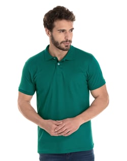 Camisa Polo Piquet Masculina Verde Esmeralda